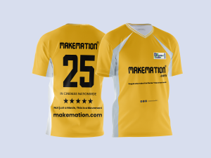 Makemation Jersey For Children Mockup Yellow