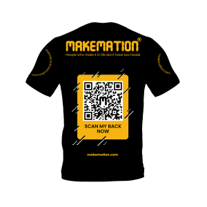 Makemation QR Code T Shirt Design Back