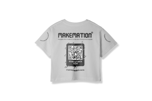 White Makemation Crop Top Tshirt Back