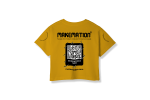 Yellow Makemation Crop Top Tshirt Back